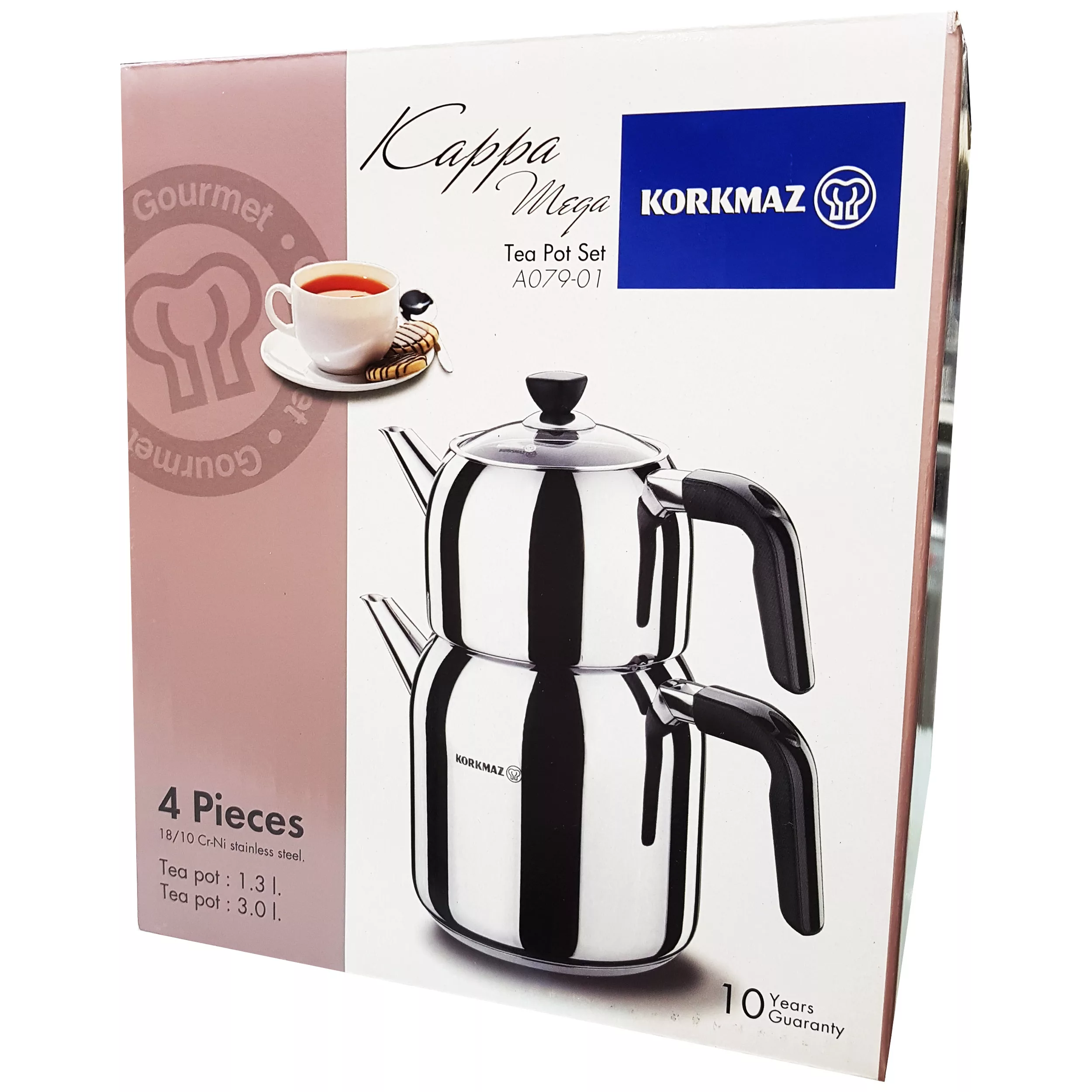 ست کتری و قوری کرکماز مدل KAPPA MEGA کد A079-01 گنجایش 3 لیتر