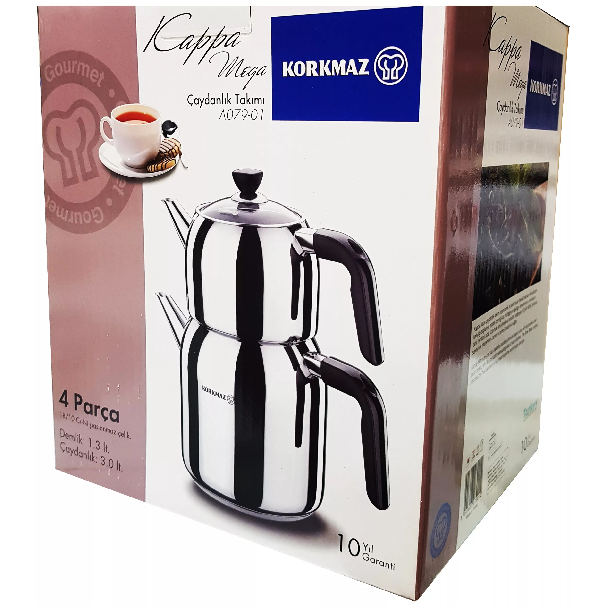 ست کتری و قوری کرکماز مدل KAPPA MEGA کد A079-01 گنجایش 3 لیتر