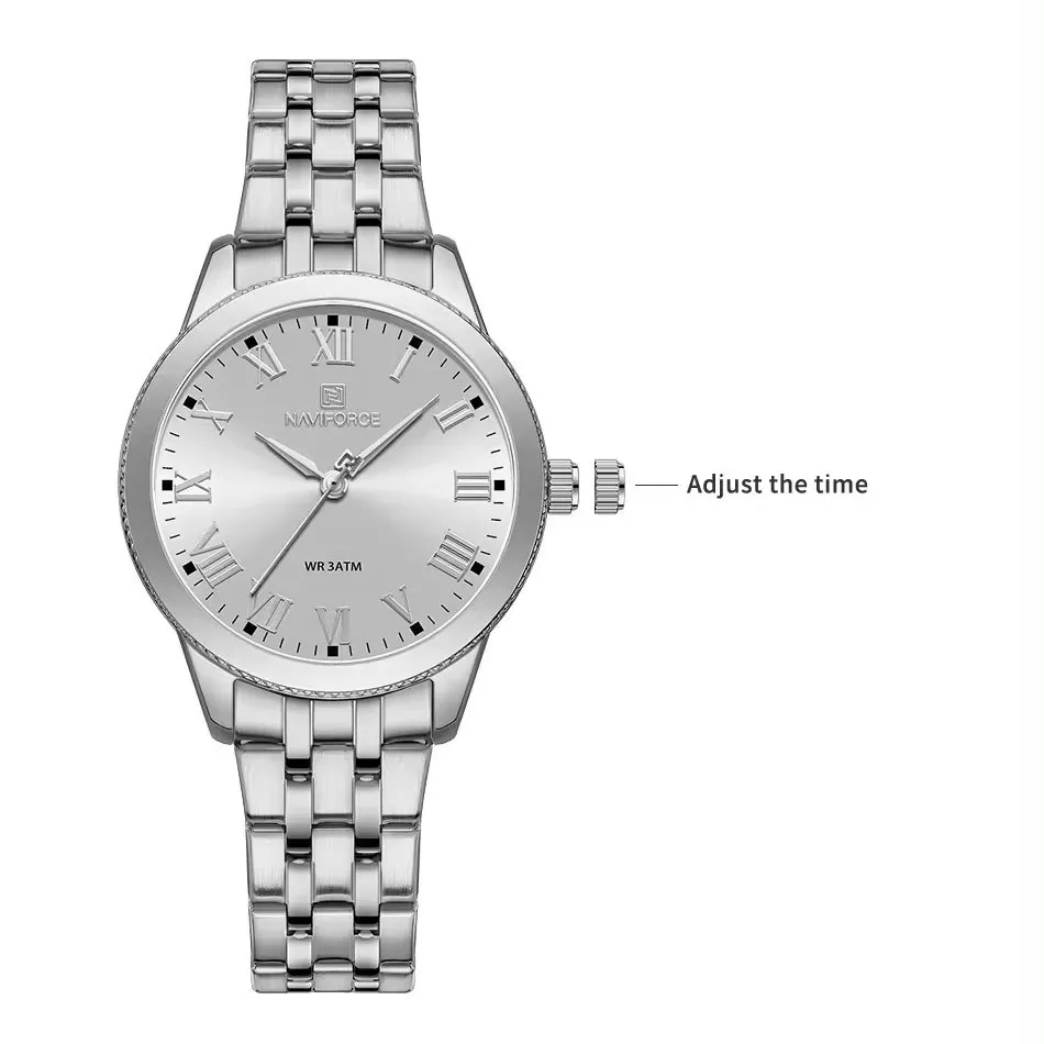 ساعت مچی عقربه ای زنانه نیوی فورس مدل NF5032SSW