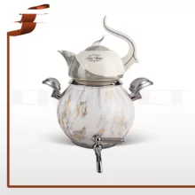 ست کتری و قوری کروپ ست طرح ماربل کد 507