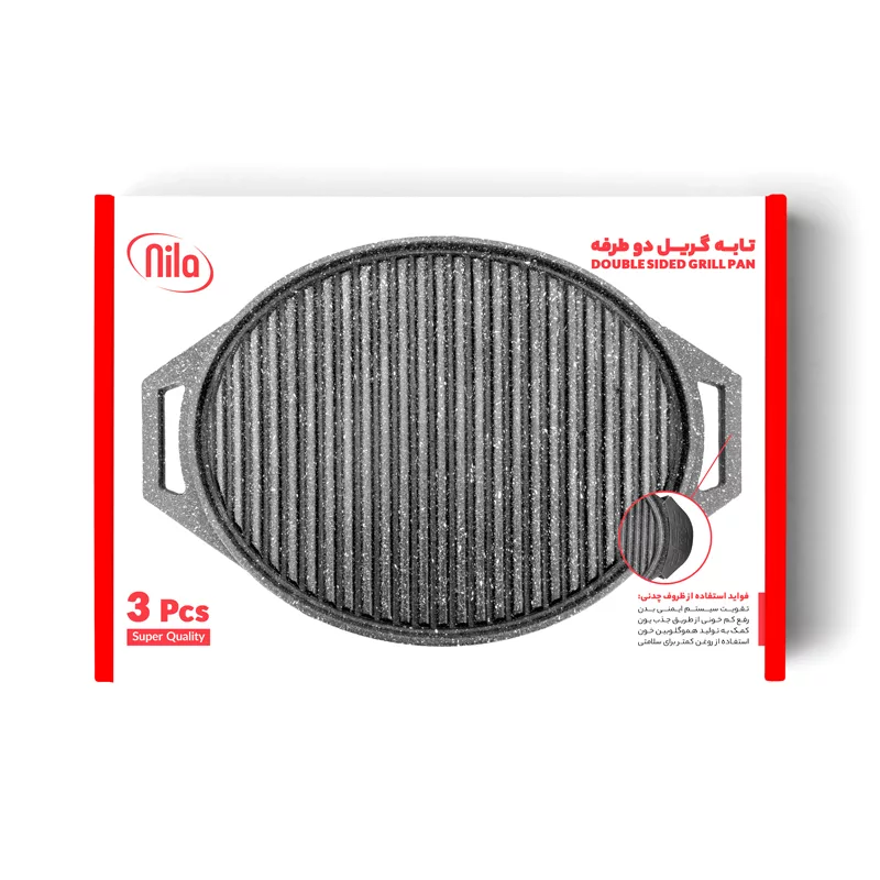 تابه گریل نیلا مدل دست ساز سایز 33