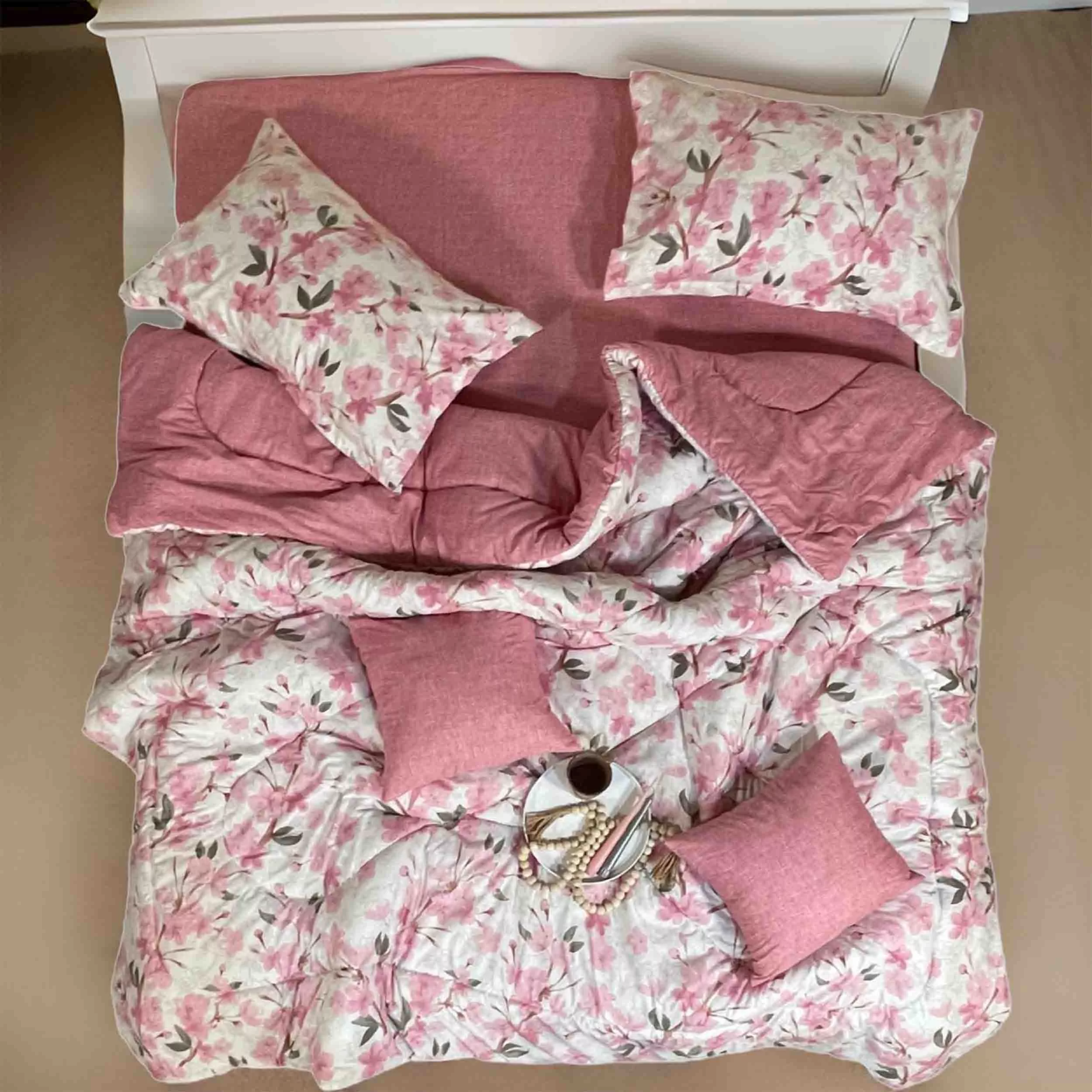 سرویس خواب مانیکاهوم مدل هلسا صورتیhelsa soratiدونفره شش تکه