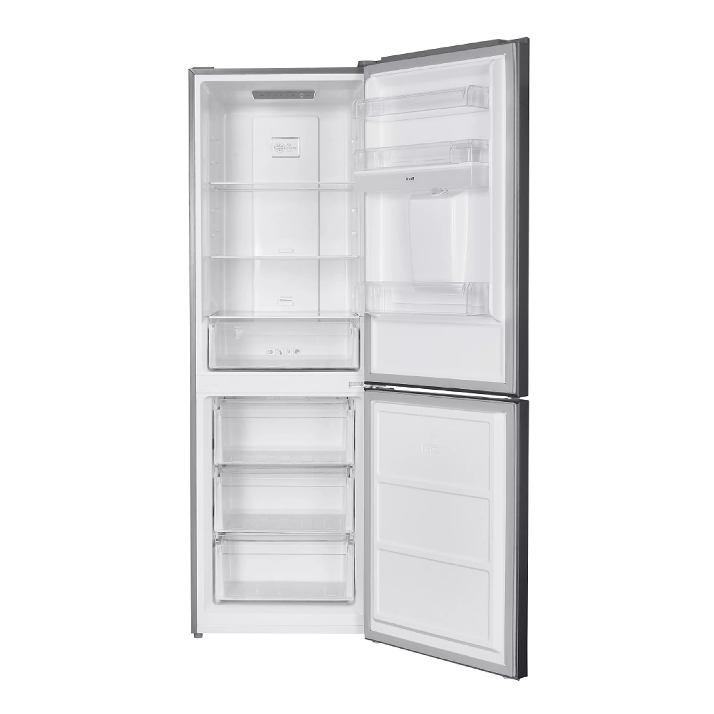 یخچال فریزر 18 فوت جی پلاس مدل GRF-P3117S، دارای آبریز دستی، با ارتفاع 184.3، پهنای 60 و عمق 67.2 سانتیمتر، میزان مصرف انرژی A++، دارای 4 طبقه در یخچال و 3 طبقه در فریزر