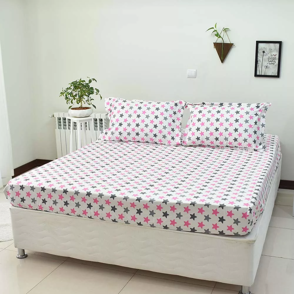 سرویس ملحفه بومرنگ مدل StarC1-90 یکنفره 2تکه