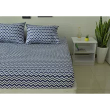 سرویس ملحفه بومرنگ مدل ZigzagC-160 دونفره 3 تکه