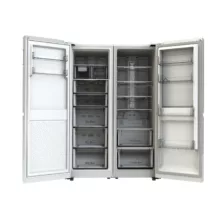 یخچال فریزر دوقلو 36 فوت دیپوینت مدل MasterPro-NRD15 S با ارتفاع 1800، پهنای 1200 و عمق 63 سانتی متر، میزان مصرف انرژی A+، دارای 5 طبقه در یخچال و 7 طبقه در فریزر، دارای سیستم نوفراست