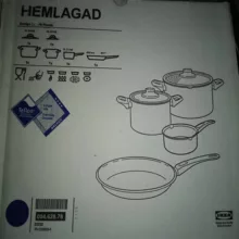 سرویس پخت و پز 6 پارچه ایکیا مدل HEMLAGAD