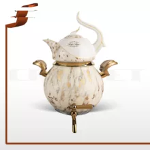 ست کتری و قوری کروپ ست طرح ماربل کد 507