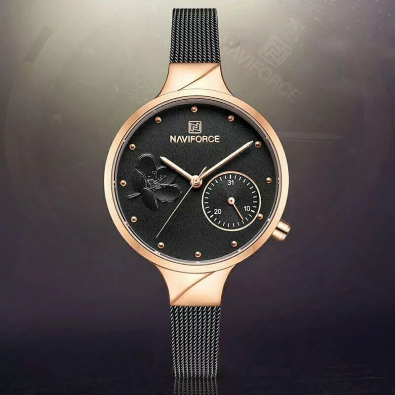 ساعت مچی عقربه ای زنانه نیوی فورس مدل N F 5001 S B B