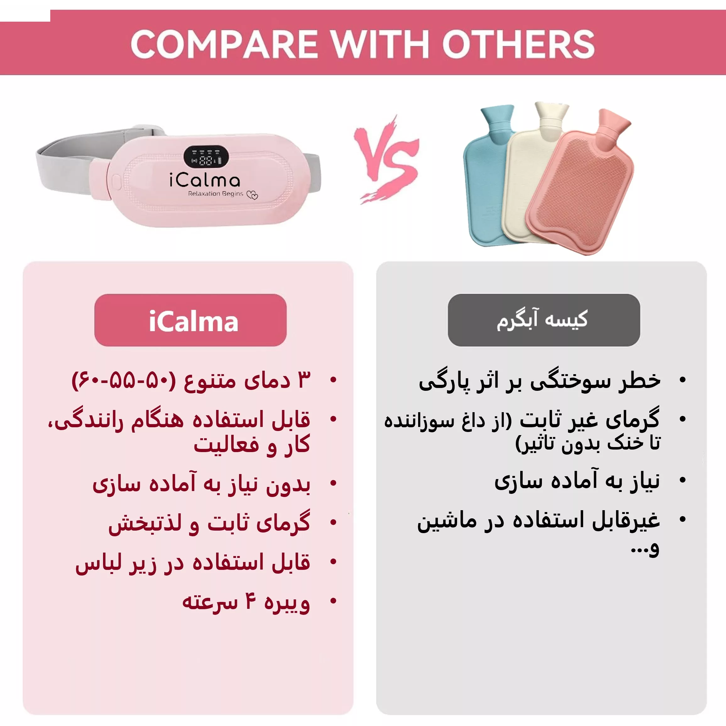 ماساژور حرارتی شکم آی کالما مدل 3