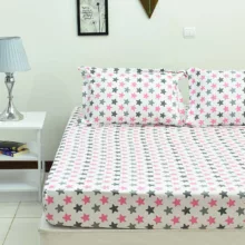 سرویس ملحفه بومرنگ مدل StarC1-90 یکنفره 2تکه