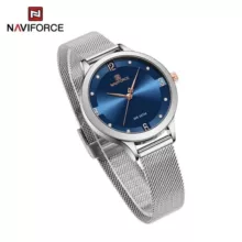 ساعت مچی عقربه ای زنانه نیوی فورس مدل بند حصیری کد NF 5023