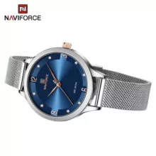 ساعت مچی عقربه ای زنانه نیوی فورس مدل بند حصیری کد NF 5023
