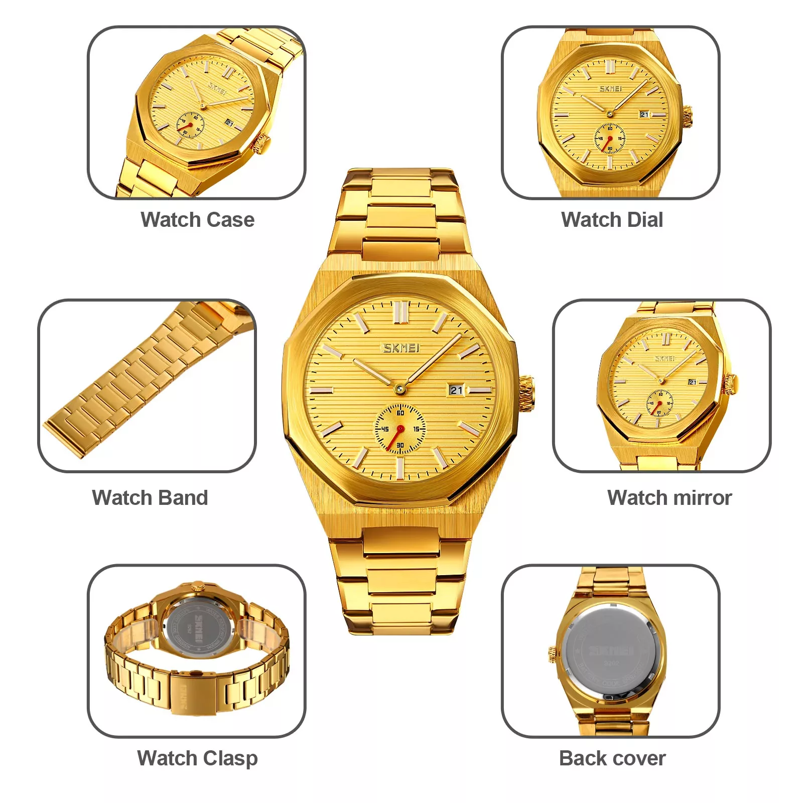 ساعت مچی عقربه ای اسکمی مدل 9262 GD