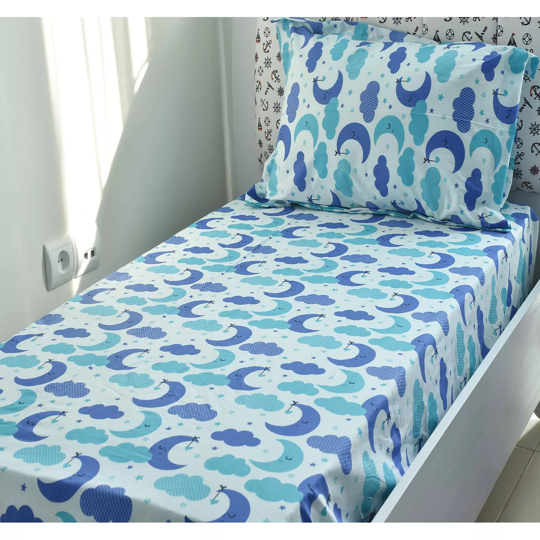 سرویس ملحفه بومرنگ مدل Mahak-90 یکنفره 2 تکه