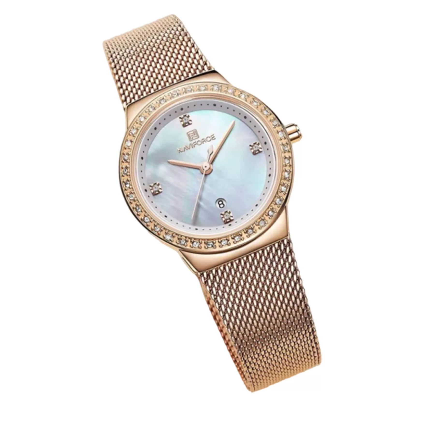 ساعت مچی عقربه ای زنانه نیوی فورس مدل NF5005-RG-WH