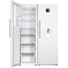 یخچال فریزر دوقلو 40 فوت پاکشوما مدل RTRA-RTFA 900 W، دارای فیلتر تصفیه آب و یخساز اتوماتیک، با ارتفاع 187، پهنای 146 و عمق 59 سانتی متر، میزان مصرف انرژی A+، دارای 5 طبقه در یخچال و 4 کشو در فریزر