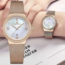 ساعت مچی عقربه ای زنانه نیوی فورس مدل NF5005-RG-WH