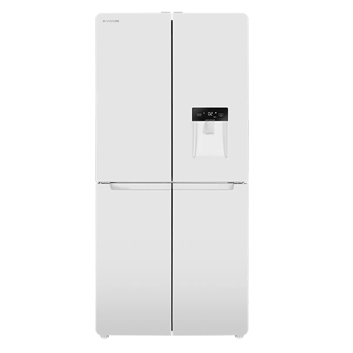 یخچال فریزر ساید بای ساید 28 فوت ایکس ویژن مدل TF540، دارای نمایشگر و یخساز نیمه اتوماتیک، با ارتفاع 185، پهنای 86 و عمق 67.8 سانتی متر، میزان مصرف انرژی A+، دارای 3 طبقه در یخچال و 6 کشو در فریزر