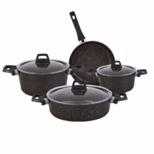 سرویس قابلمه 7 پارچه کاراجا مدل Biogranit Blackgold