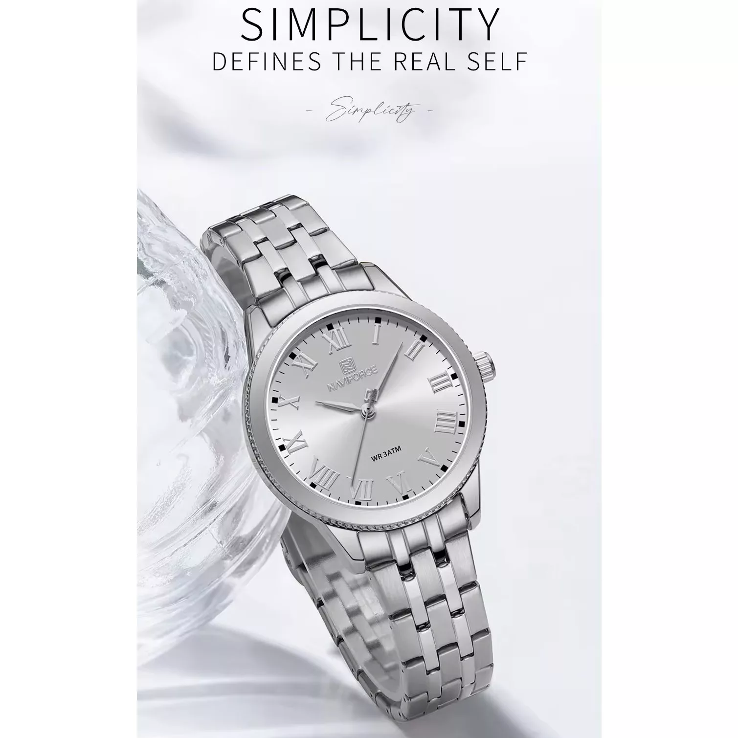 ساعت مچی عقربه ای زنانه نیوی فورس مدل NF5032SSW