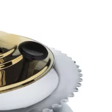 سماور گازی عالی نسب مدل نقشینه نفیس طلائی گنجایش 6 لیتر