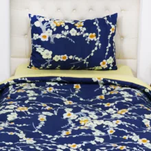 سرویس خواب مانیکاهوم طرح Azargoon plus سرمه‌ای یکنفره سه تکه