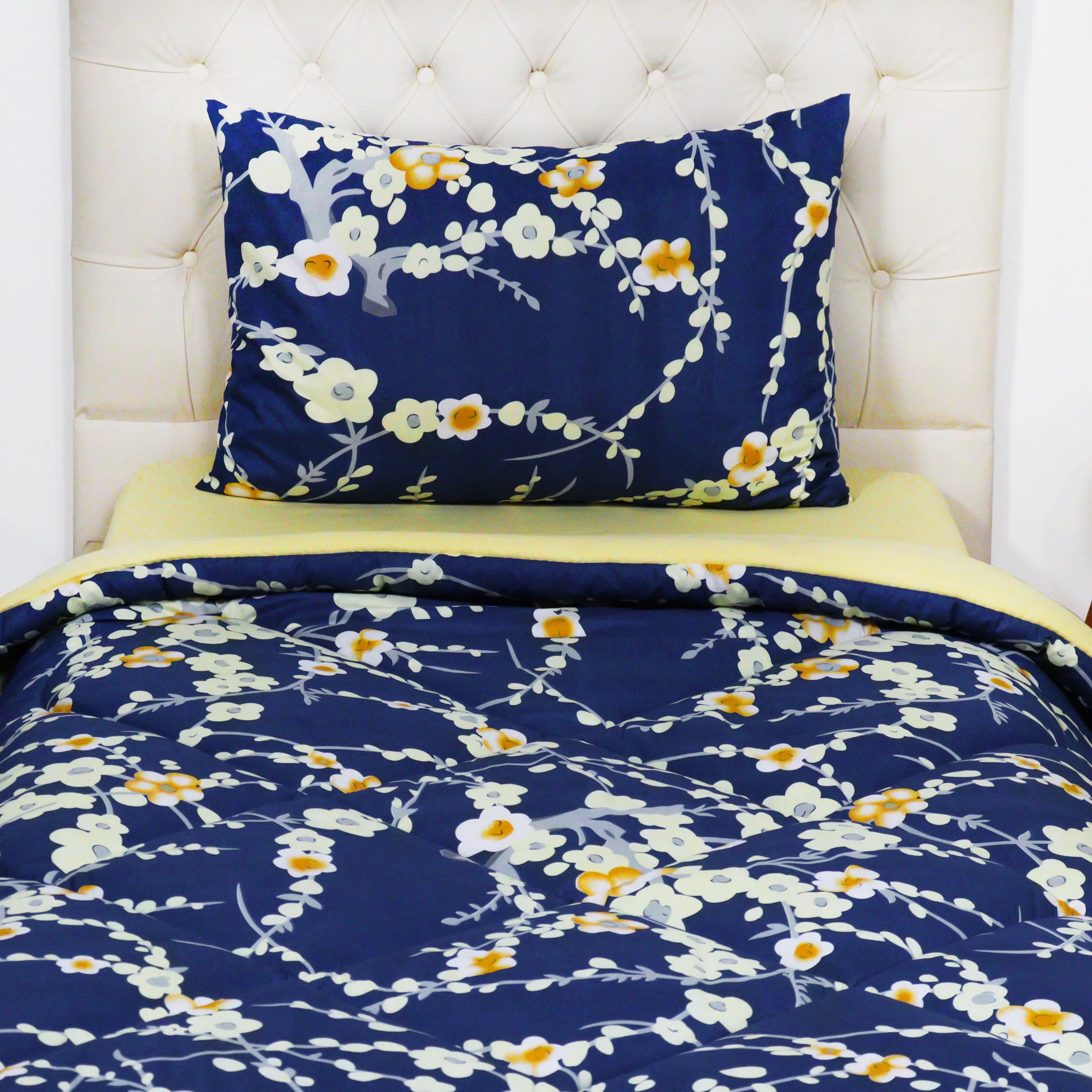 سرویس خواب مانیکاهوم طرح Azargoon plus سرمه‌ای یکنفره سه تکه