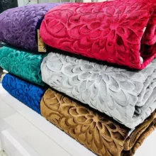 پتوی گلبافت مدل برتر گل برجسته سایز 240x220 سانتی متر