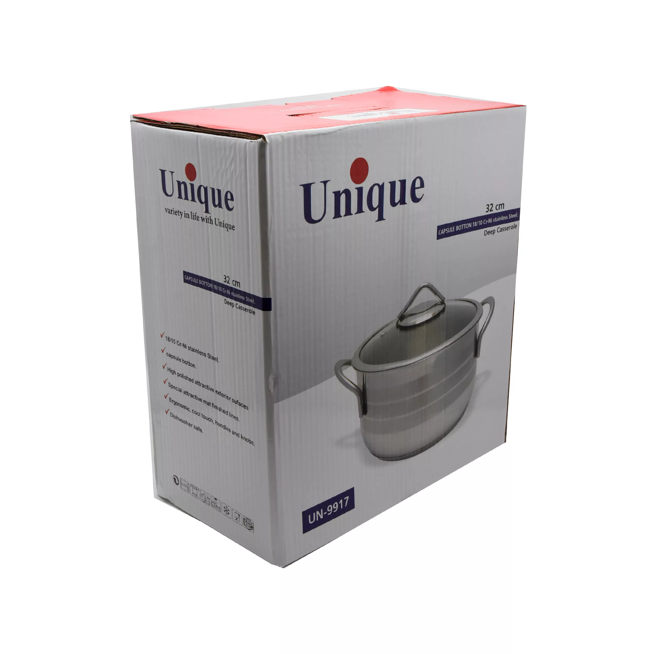 قابلمه یونیک مدل استیل کد 9917 سایز 32