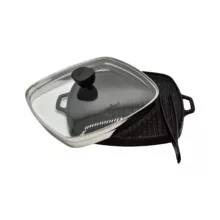 تابه گریل یونیک مدل مربع درب دار سایز 32 کد 6009 مجموعه 3 عددی