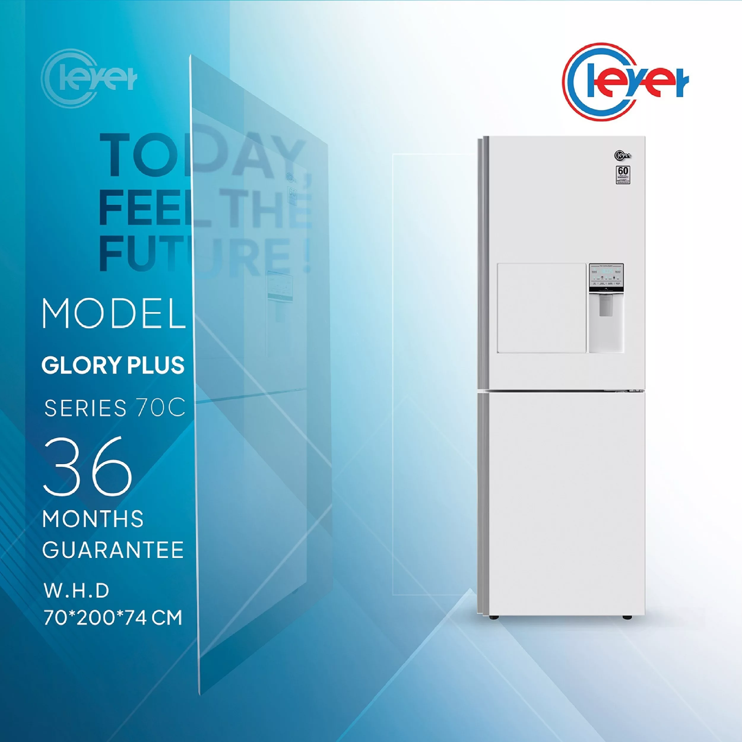 یخچال و فریزر 27 فوت کلور مدل كمبي فريزر پايين، 18 - 32 ft^3، كلور، مدل FRNT-70-GLORY PLUS-steel(home bar&Water cooler)، سازنده كلور ايرانيان شرق، ايران، مبرد R600a، آبسردکن اتوماتيك