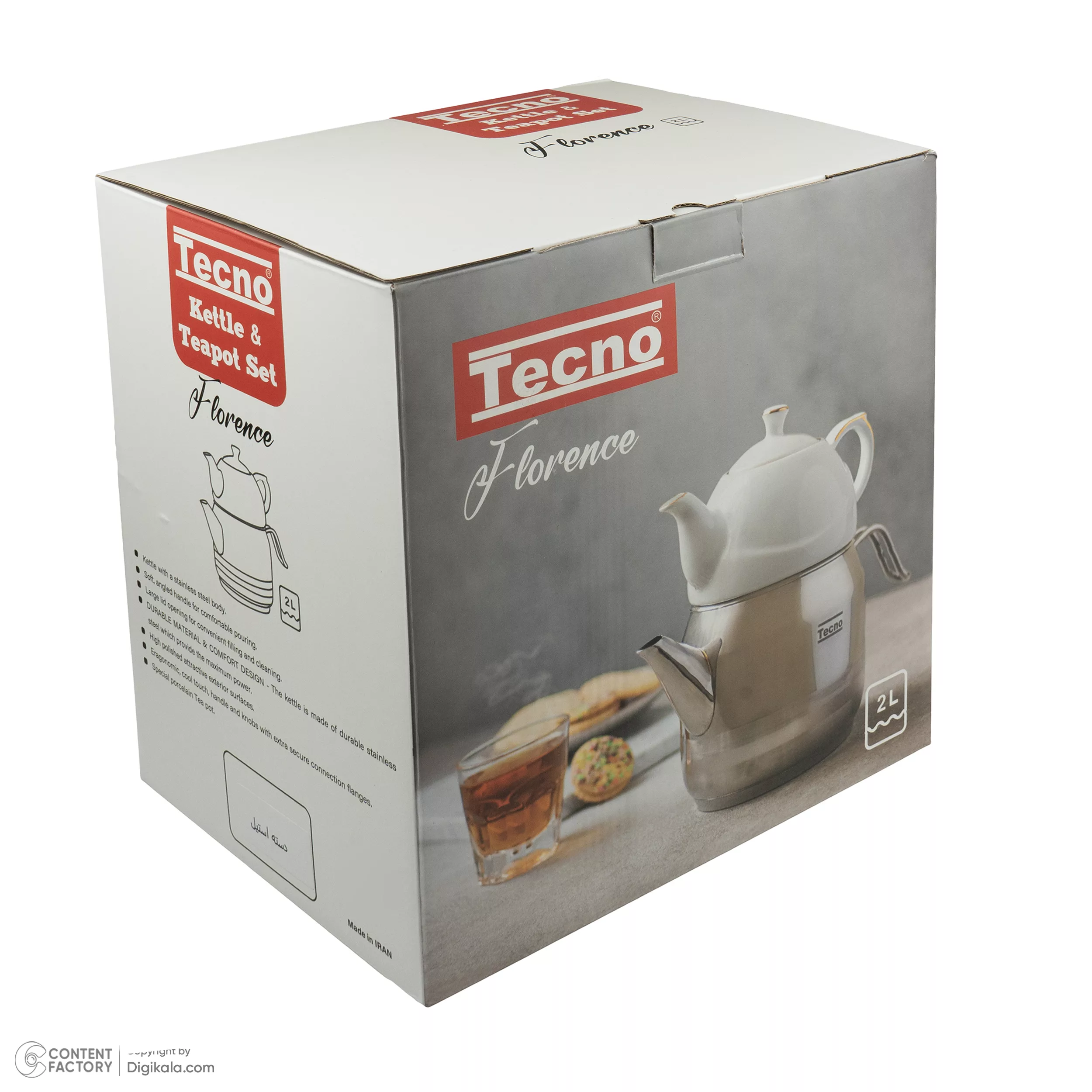 ست کتری و قوری تکنو مدل فلورانس