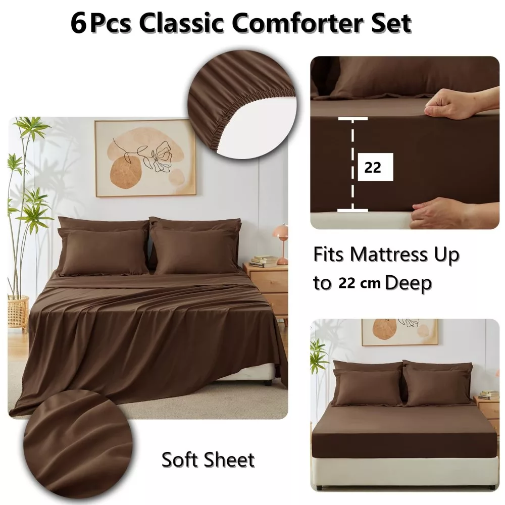 سرویس روتختی کوکوجم مدل میکرو فایبر دونفره 6 تکه