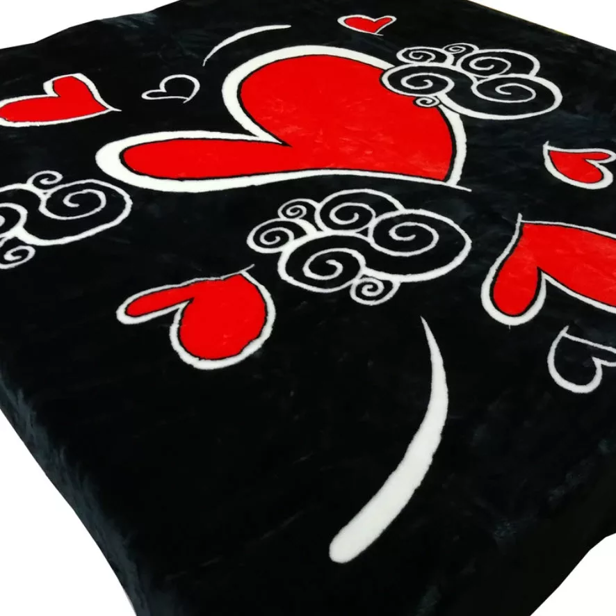 پتو گلبافت مدل قلبی سایز 160×220 سانتی متر