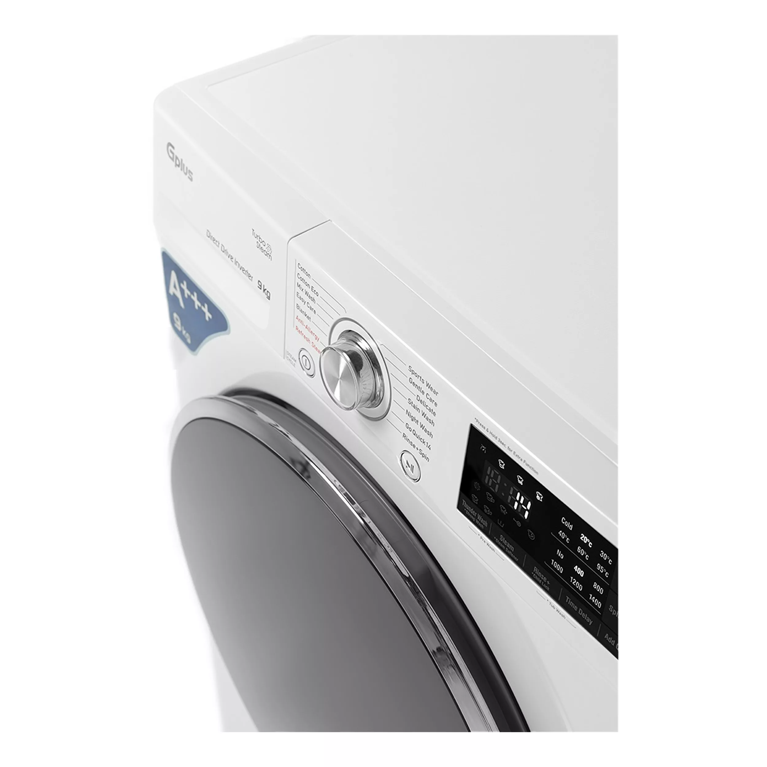 ماشین لباسشویی اتوماتیک جی پلاس مدل GWM-M990W ظرفیت 9 کیلوگرم