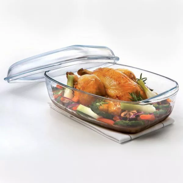 ظرف پخت پیرکس مدل مرغ خوری