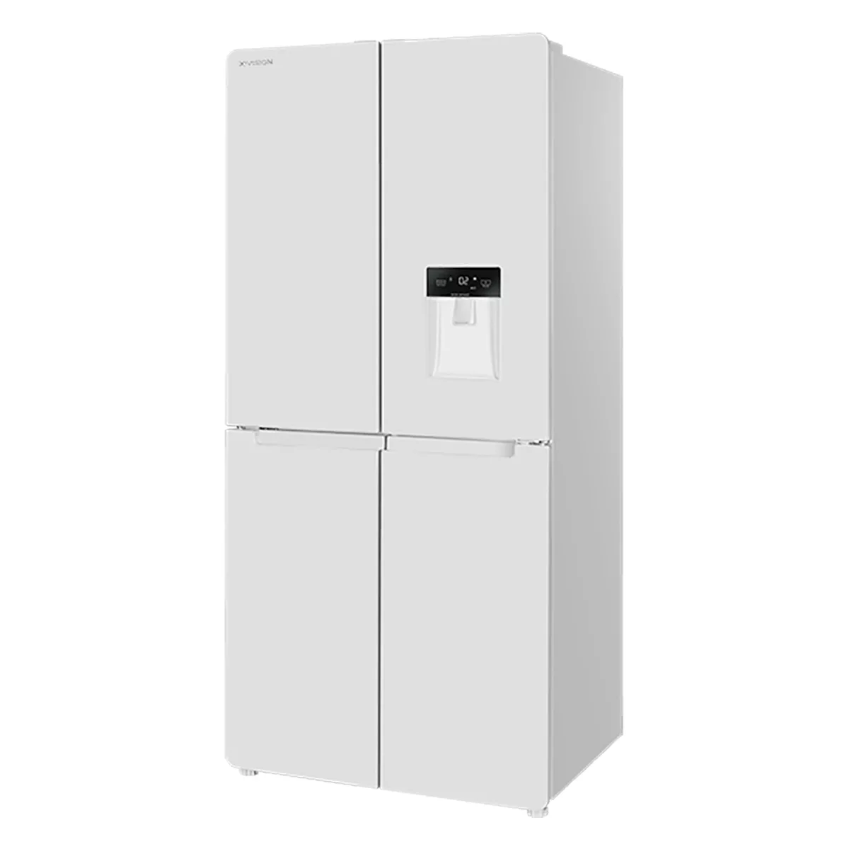 یخچال فریزر ساید بای ساید 28 فوت ایکس ویژن مدل TF540، دارای نمایشگر و یخساز نیمه اتوماتیک، با ارتفاع 185، پهنای 86 و عمق 67.8 سانتی متر، میزان مصرف انرژی A+، دارای 3 طبقه در یخچال و 6 کشو در فریزر