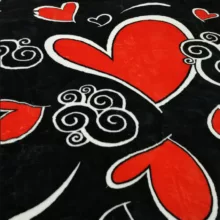 پتو گلبافت مدل قلبی سایز 160×220 سانتی متر