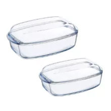 ظرف پخت پیرکس مدل ESSENTIAL بسته دو عددی