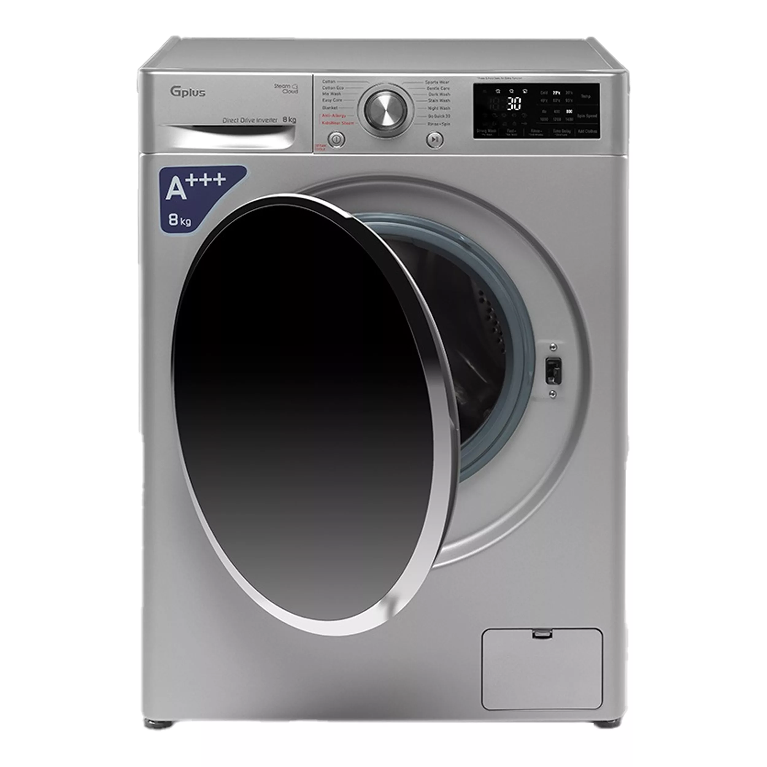 ماشین لباسشویی اتوماتیک جی پلاس مدل GWM-M880S ظرفیت 8 کیلوگرم