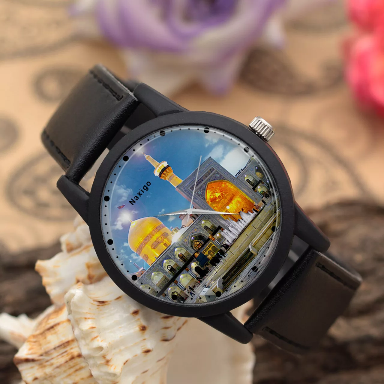 ساعت مچی عقربه ای ناکسیگو مدل حرم امام رضا کد LF12372