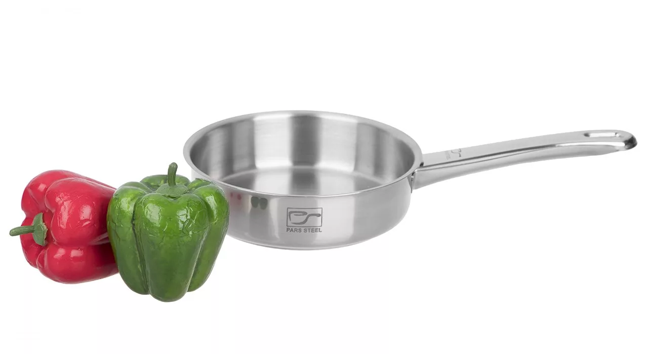 تابه پارس استیل مدل کف دو لایه کد 160 سایز 16