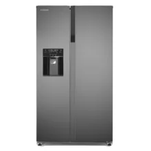 یخچال فریزر ساید بای ساید 28 فوت ایکس ویژن مدل HS600-WI/SI، دارای آب سردکن و یخساز اتوماتیک، با ارتفاع 177، عمق 73 و پهنای 91 سانتی متر، میزان مصرف انرژی A++، دارای 4 طبقه در یخچال و 4 طبقه در فریزر