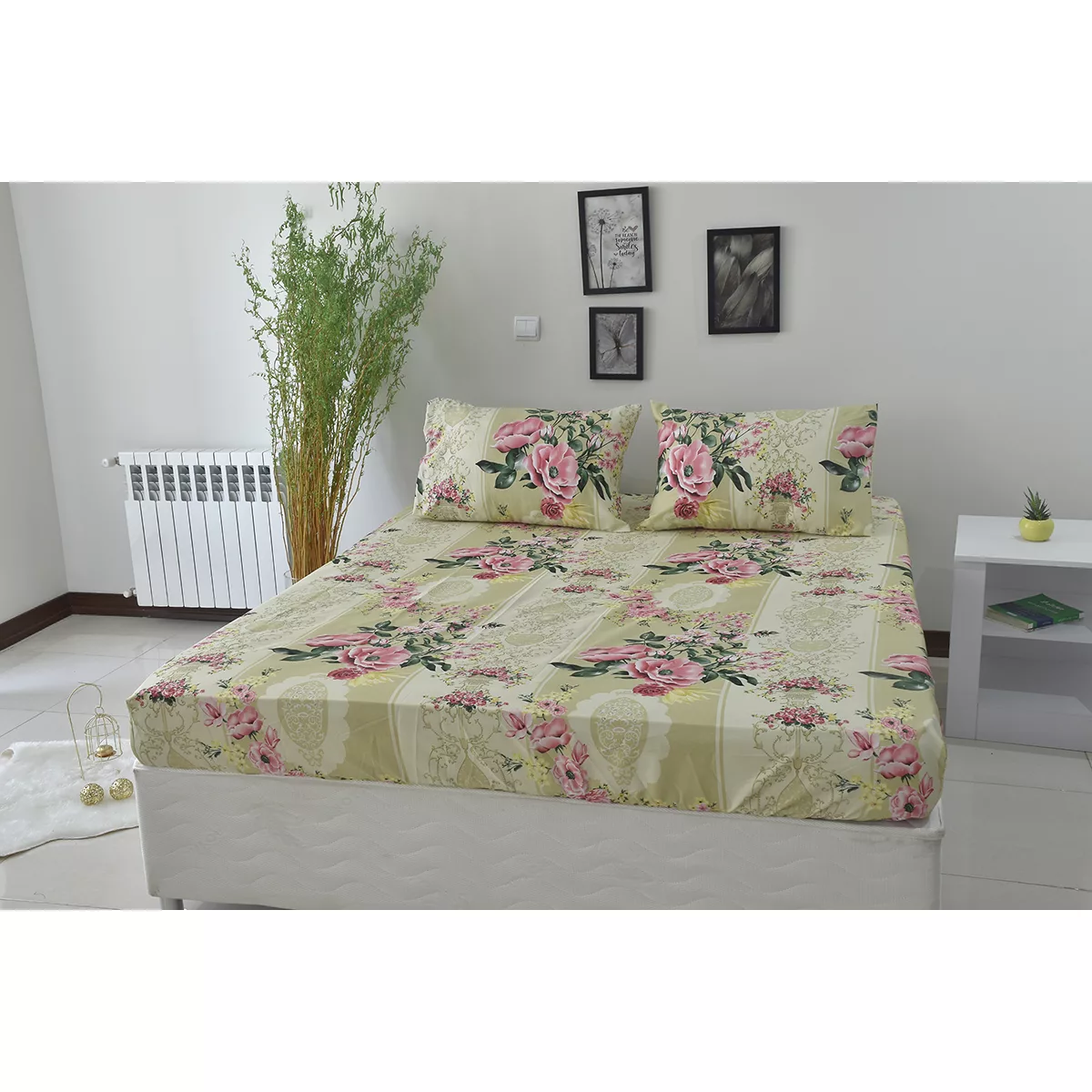 سرویس ملحفه بومرنگ مدل Hilma-160 دو نفره 3 تکه