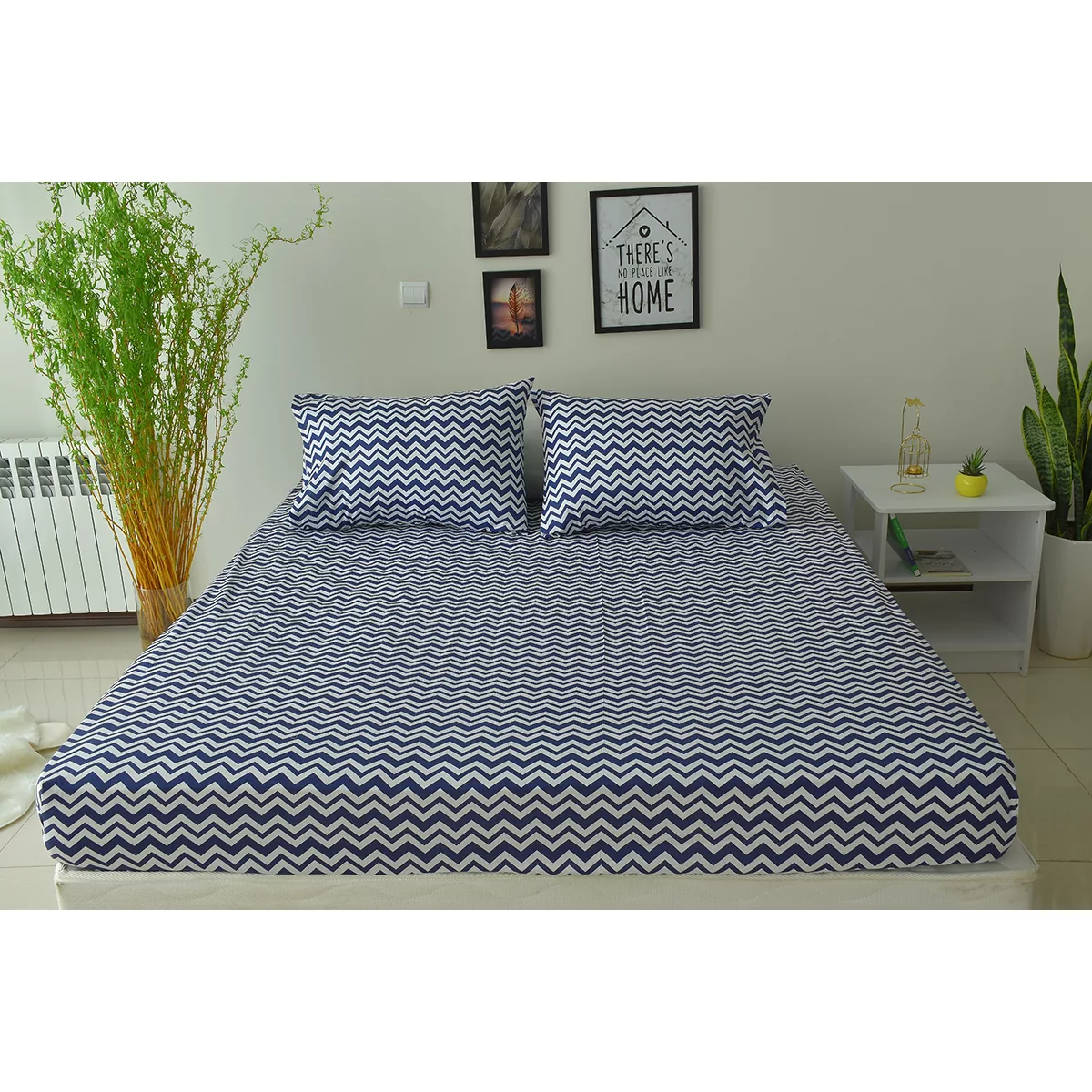 سرویس ملحفه بومرنگ مدل ZigzagC-160 دونفره 3 تکه