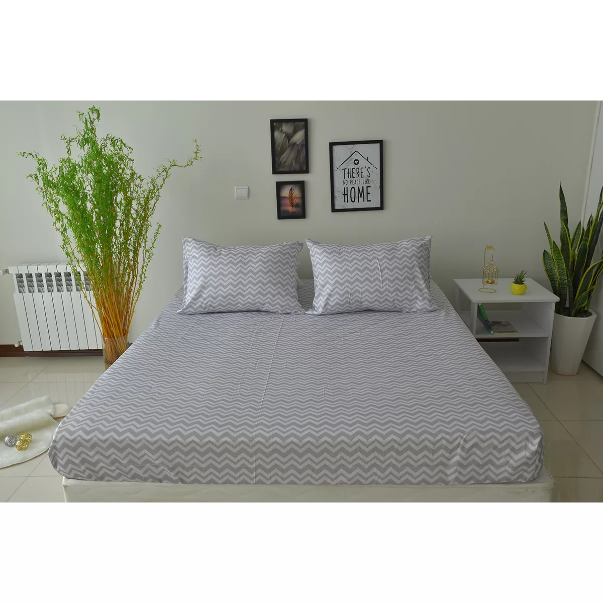 سرویس ملحفه بومرنگ مدل ZigzagC-160 دونفره 3 تکه