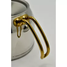 ست کتری و قوری ام جی اس طرح استیل طلایی کد K41014