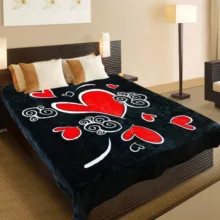 پتو گلبافت مدل قلبی سایز 160×220 سانتی متر