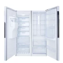 یخچال فریزر دوقلو 17 فوت هیمالیا مدل آلفا NF280a-NR440a، دارای نمایشگر و بدون برفک، با ارتفاع 192، پهنای 130 و عمق 70 سانتی متر، میزان مصرف انرژی B، دارای 5 طبقه در یخچال و 8 کشو در فریزر